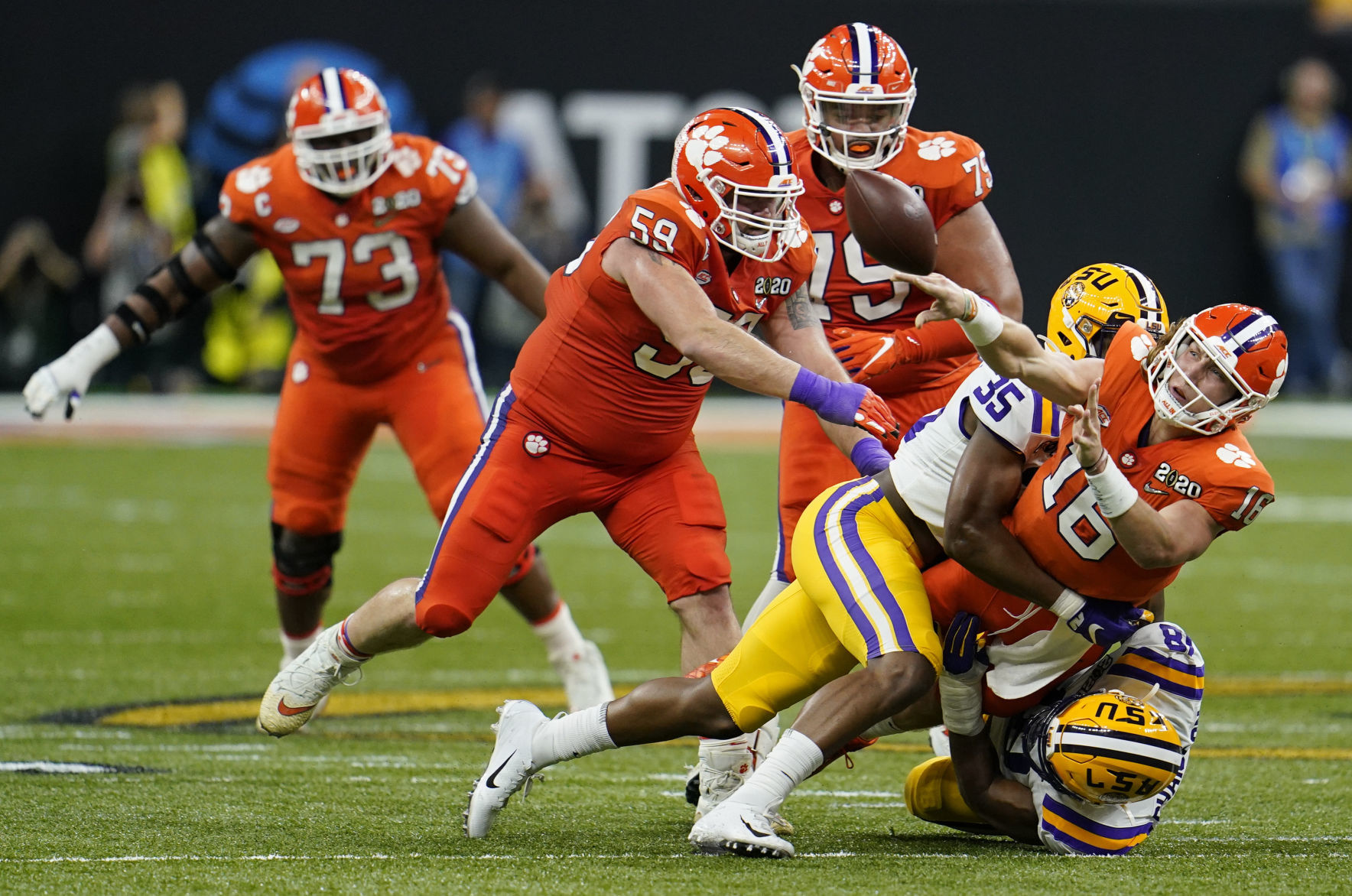 APTOPIX CFP Championship Clemson LSU Football